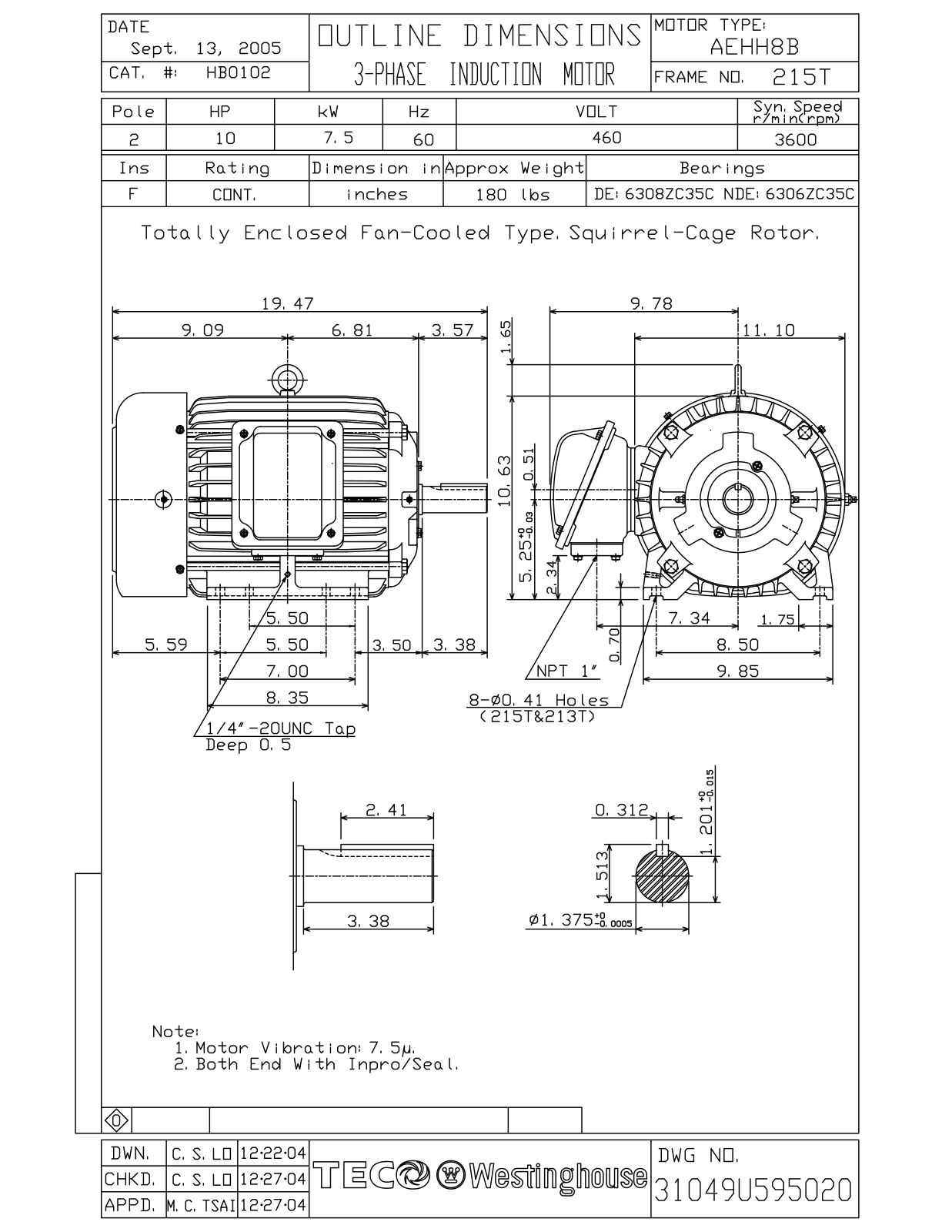 Teco HB0102 Reference Drawing