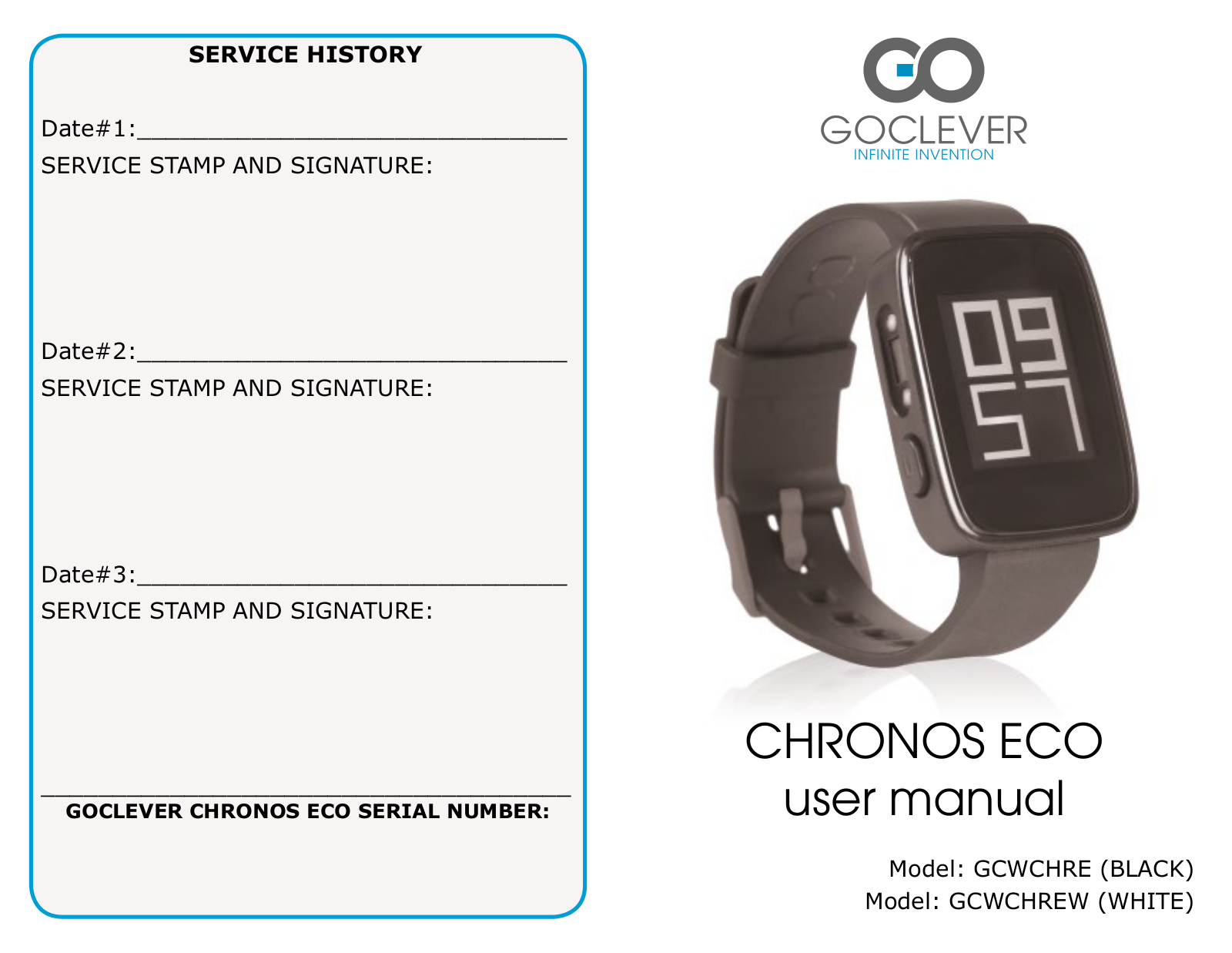 GoClever Chronos Eco User Manual