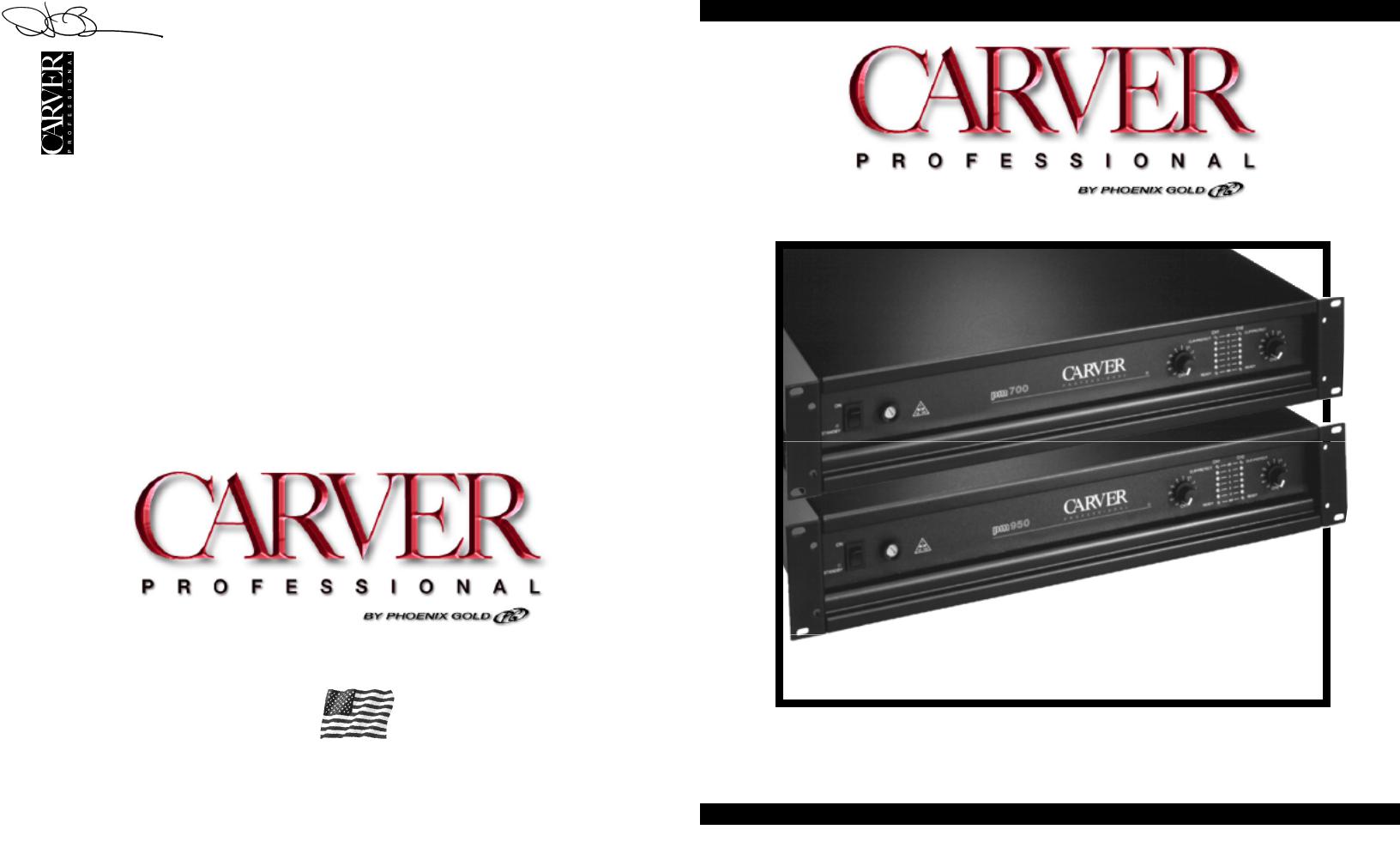 Carver PM-700, PM-900 Owners manual