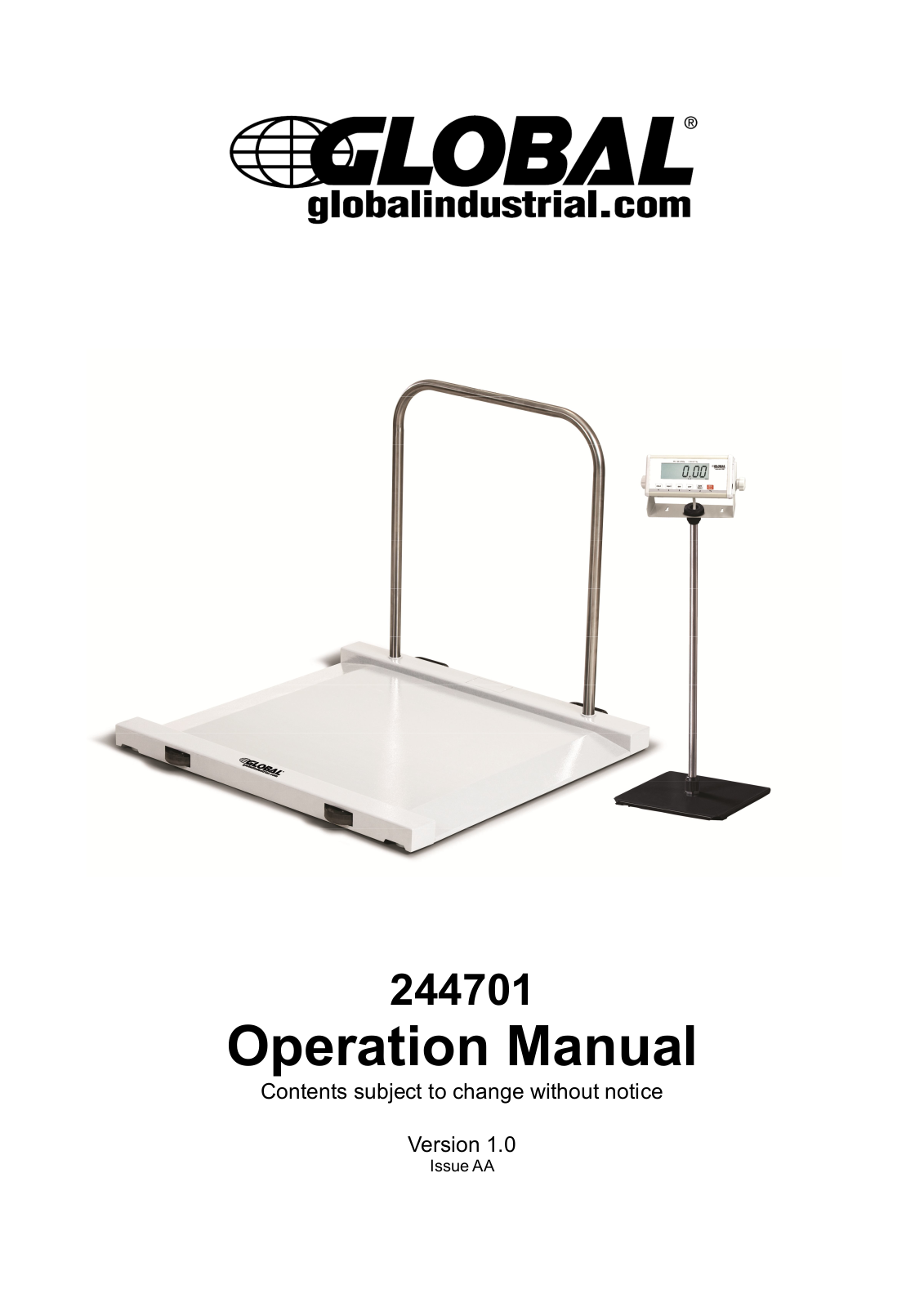 Global Industrial EHMH-B User Manual