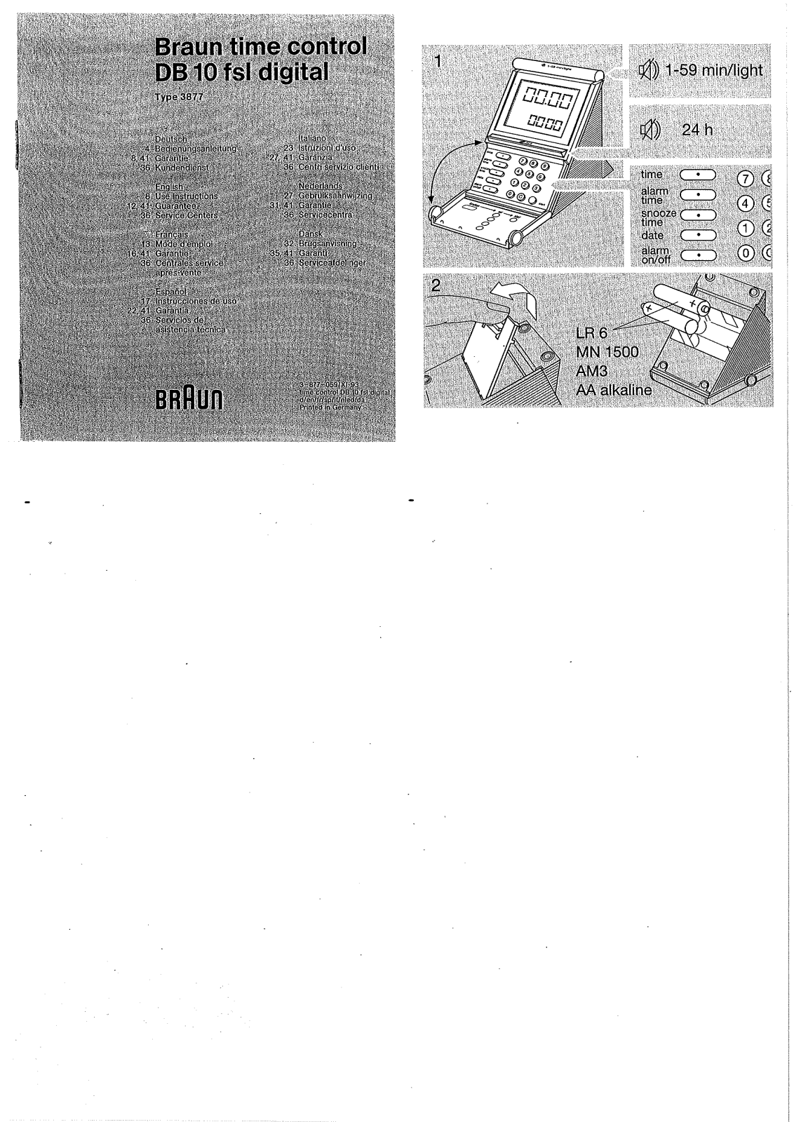 Braun DB 10 FSL DIGITAL User Manual