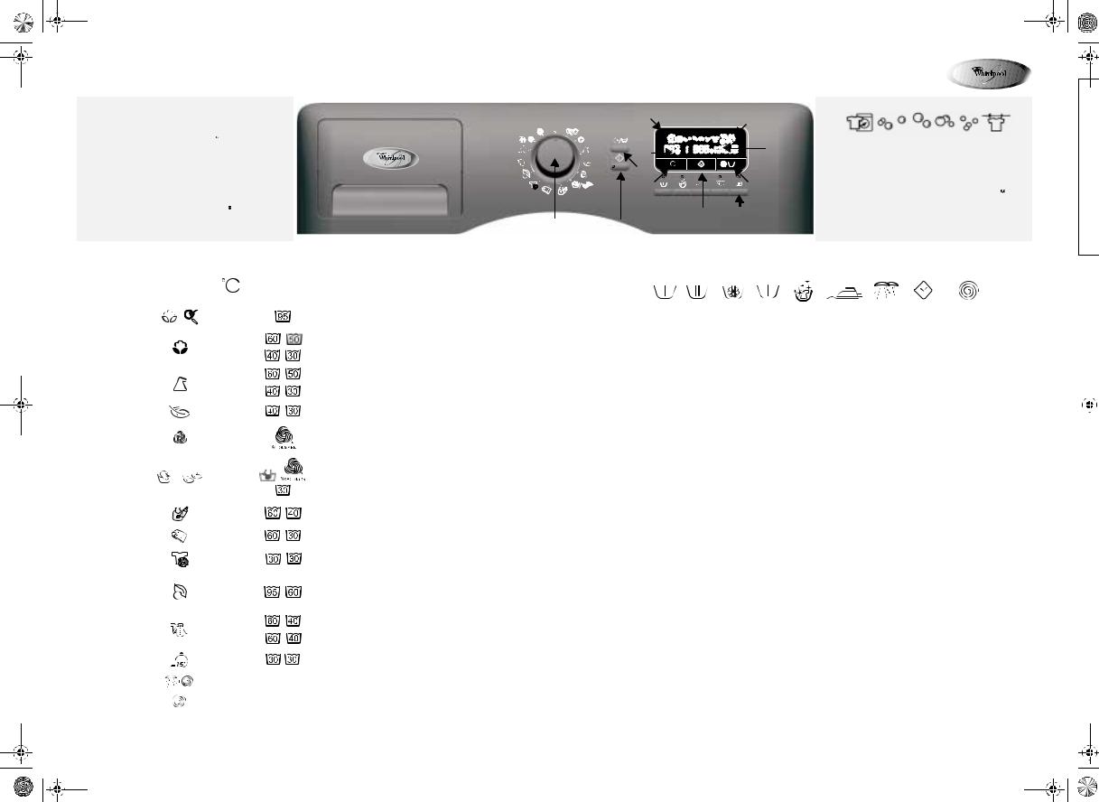 Whirlpool AWOE 8558 BLACK, AWOE 8758 S INSTRUCTION FOR USE