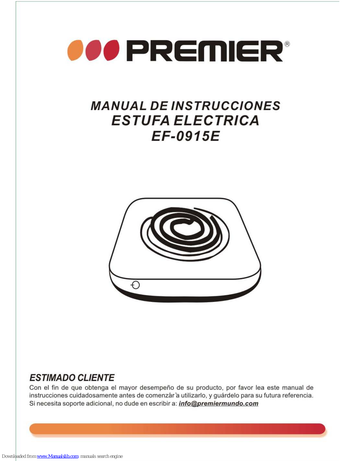 Premier EF-0915E Instruction Manual - ManualMachine.com