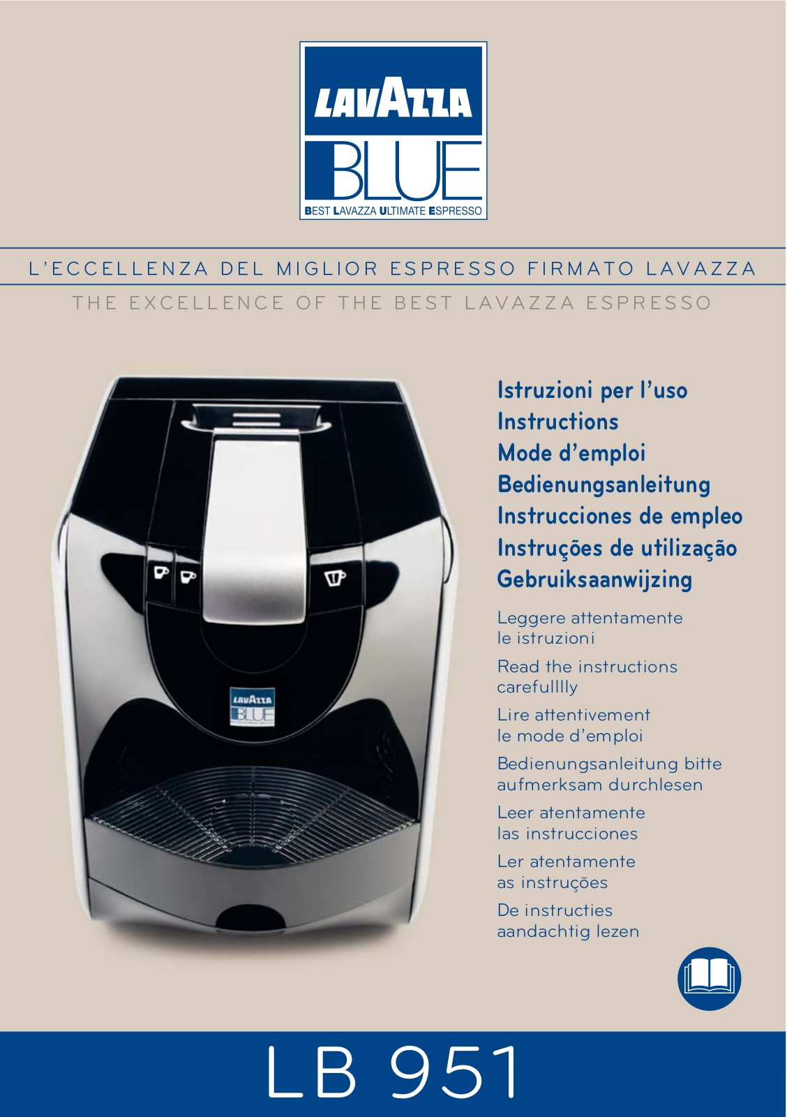 LAVAZZA BLUE LB 951 Instructions Manual