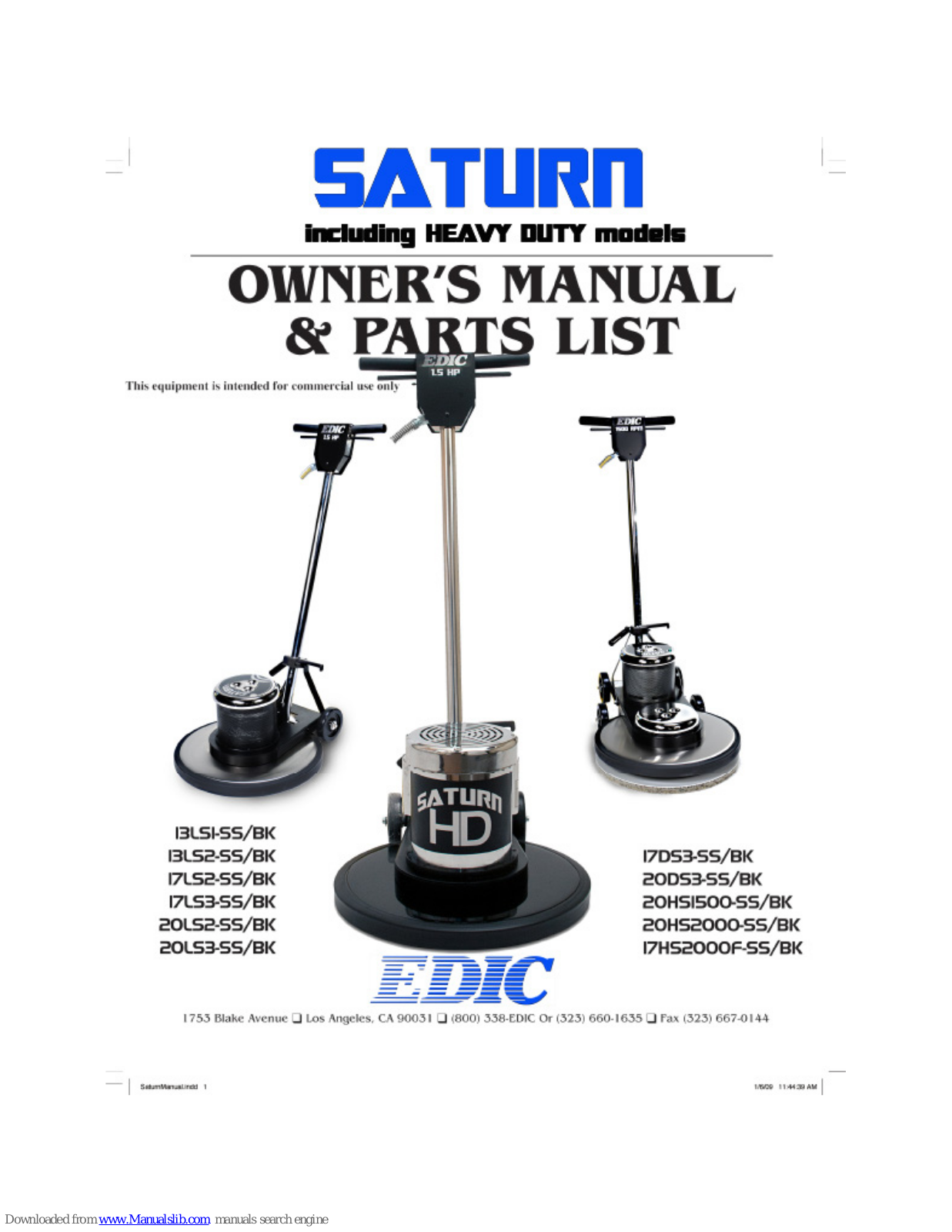 Saturn I7LS2-SS/BK, I3LS2-SS/BK, 20LS2-SS/BK, 17LS3-SS/BK, 20LS3-SS/BK Owner's Manual