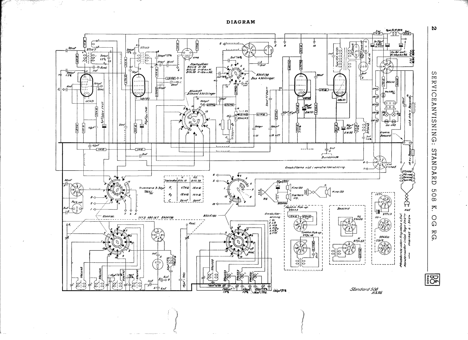 Bang Olufsen Standard-508-K Schematic