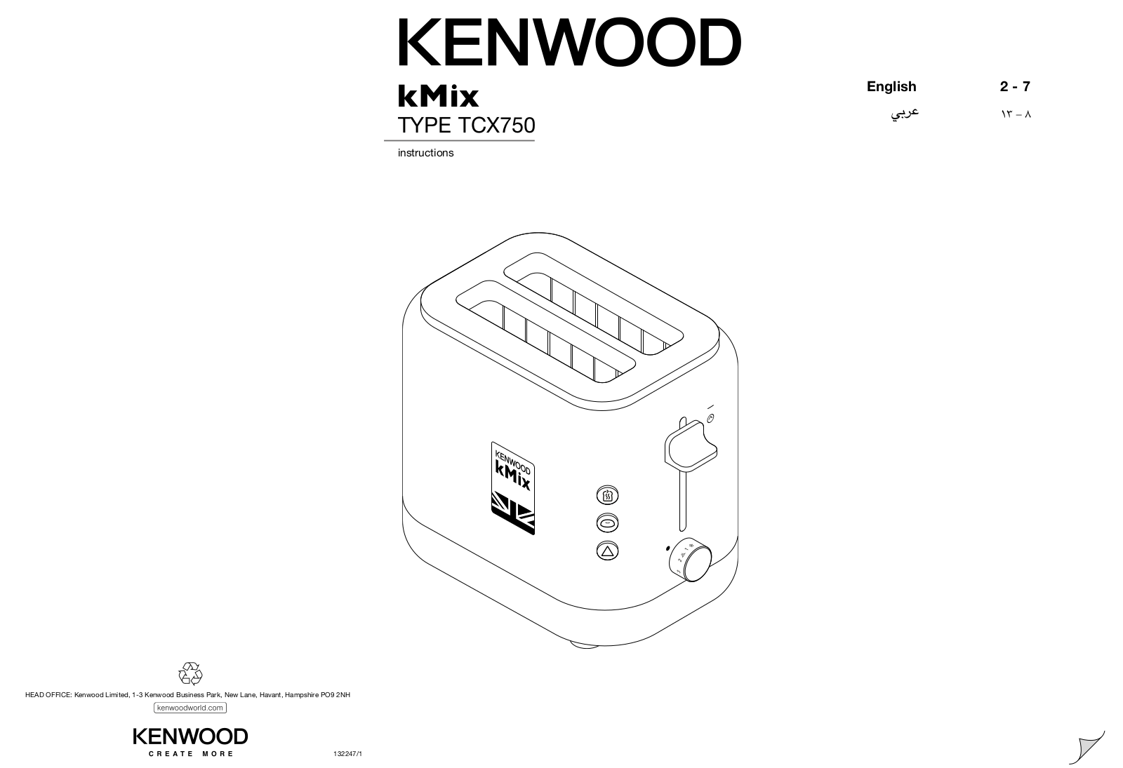 Kenwood TCX750WH, ZJX740CRTCX750CR, ZJX740RDTCX750RD, ZJX740WHTCX750WH User Manual