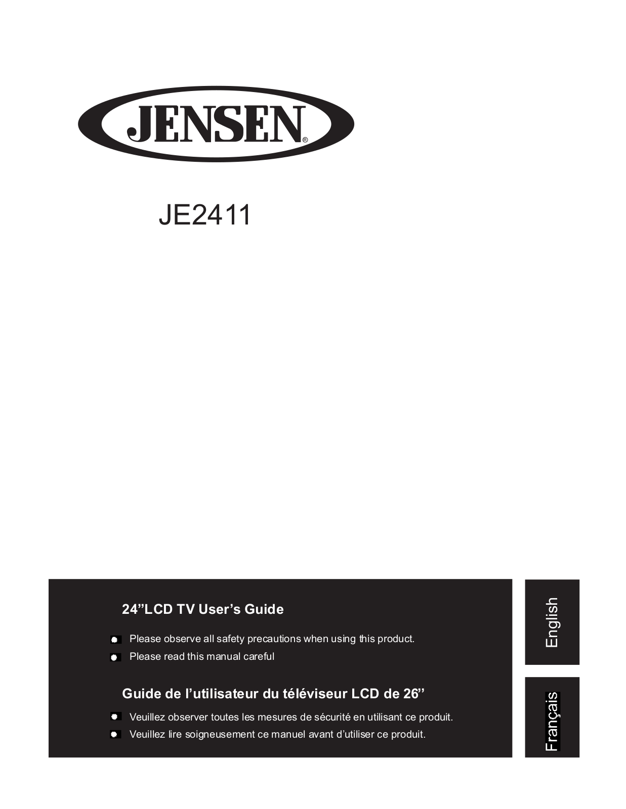 Jensen JE2411 User Manual