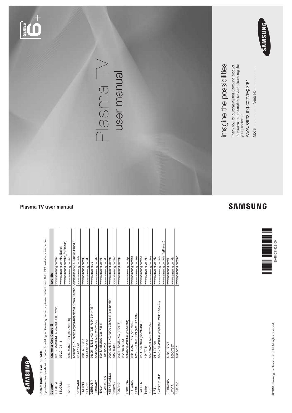 SAMSUNG PS-50C687 User Manual