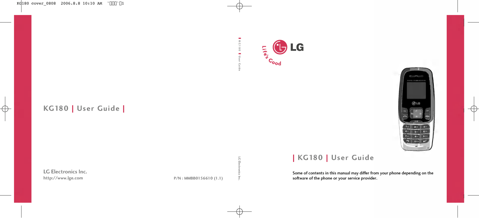 LG KG180 Owner’s Manual