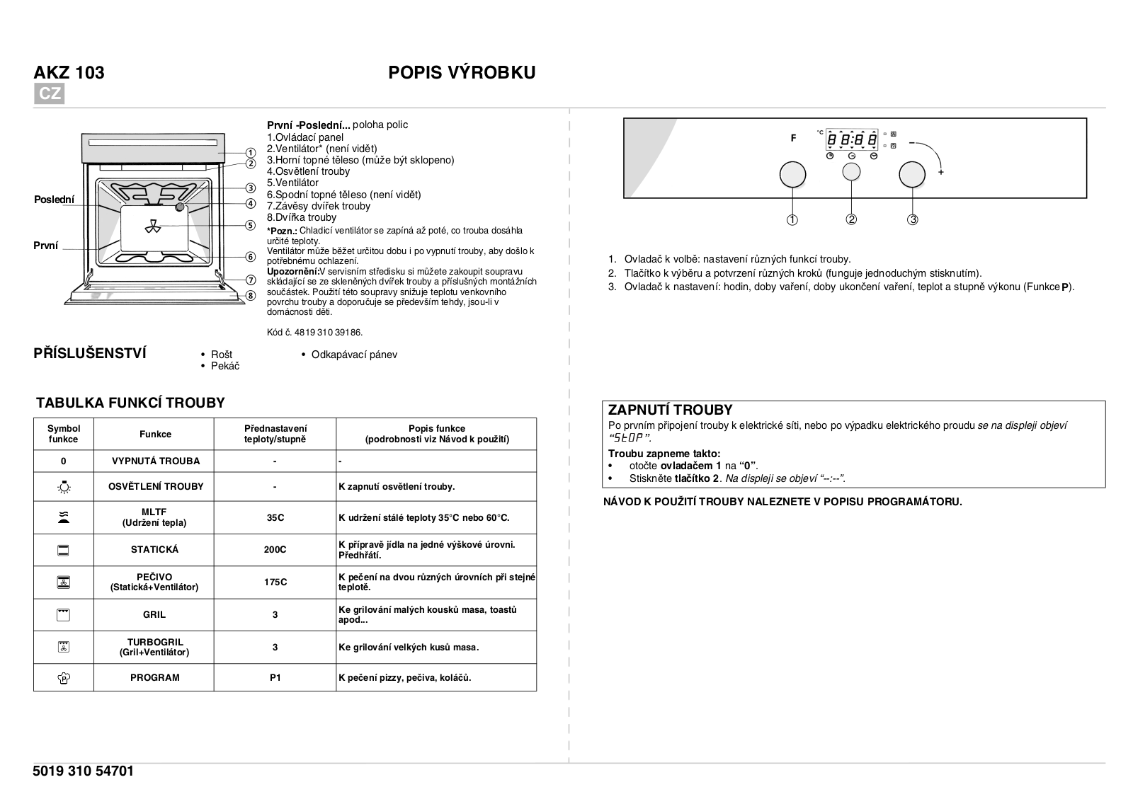 Whirlpool AKZ 103 NB User Manual