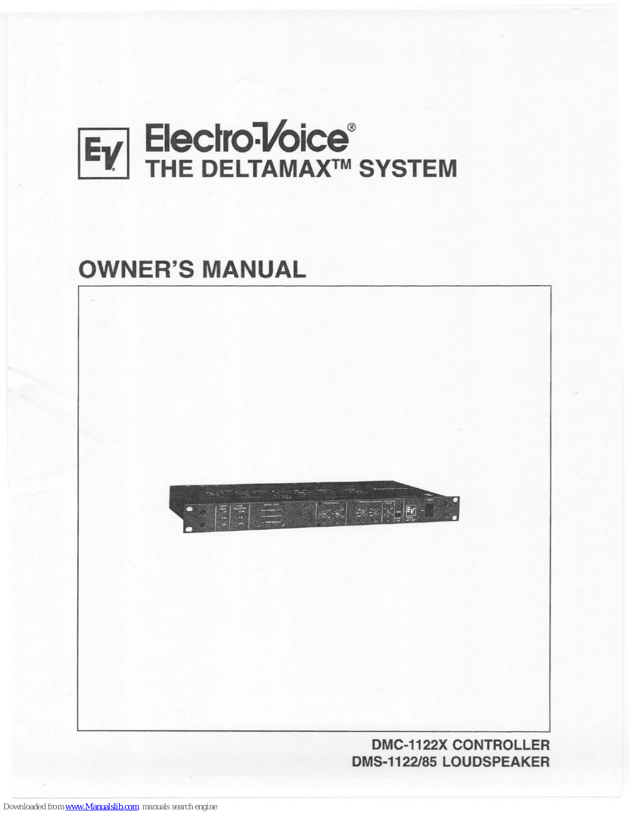 Electro-Voice DeltaMax DMC-1122X, DMC-85, DeltaMax DMS-1122/85 Owner's Manual