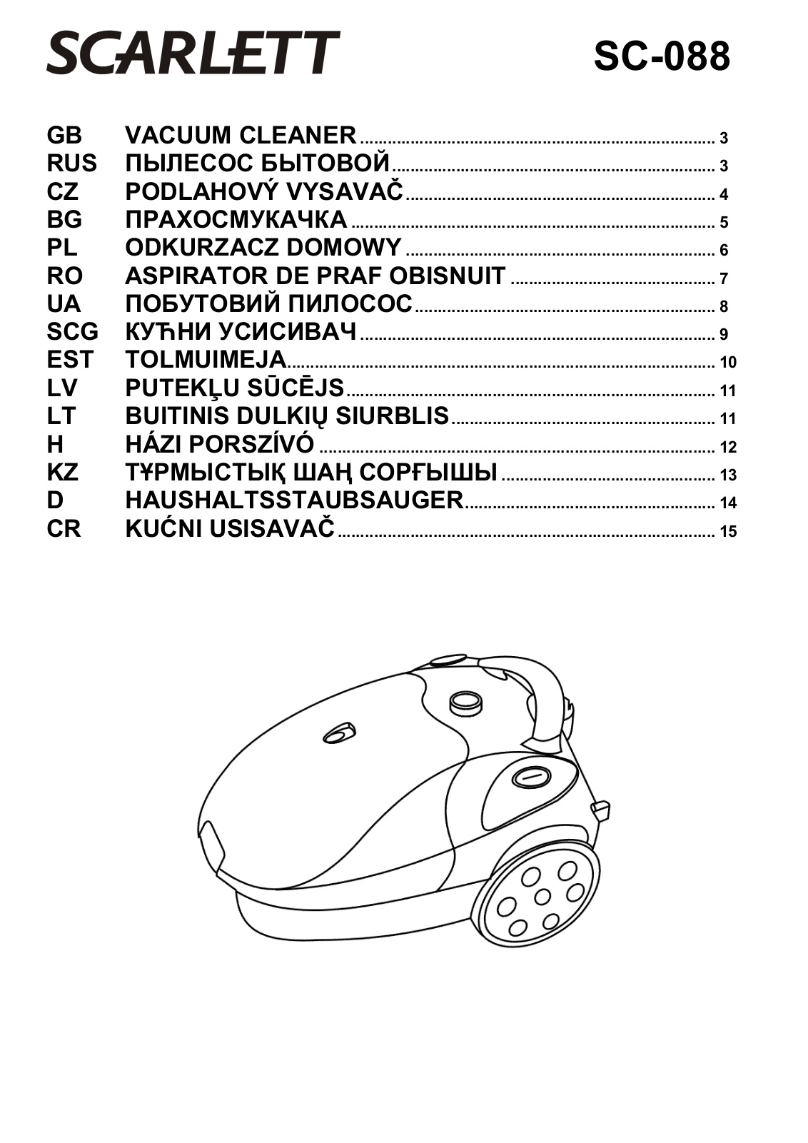 Scarlett SC-088 User Manual