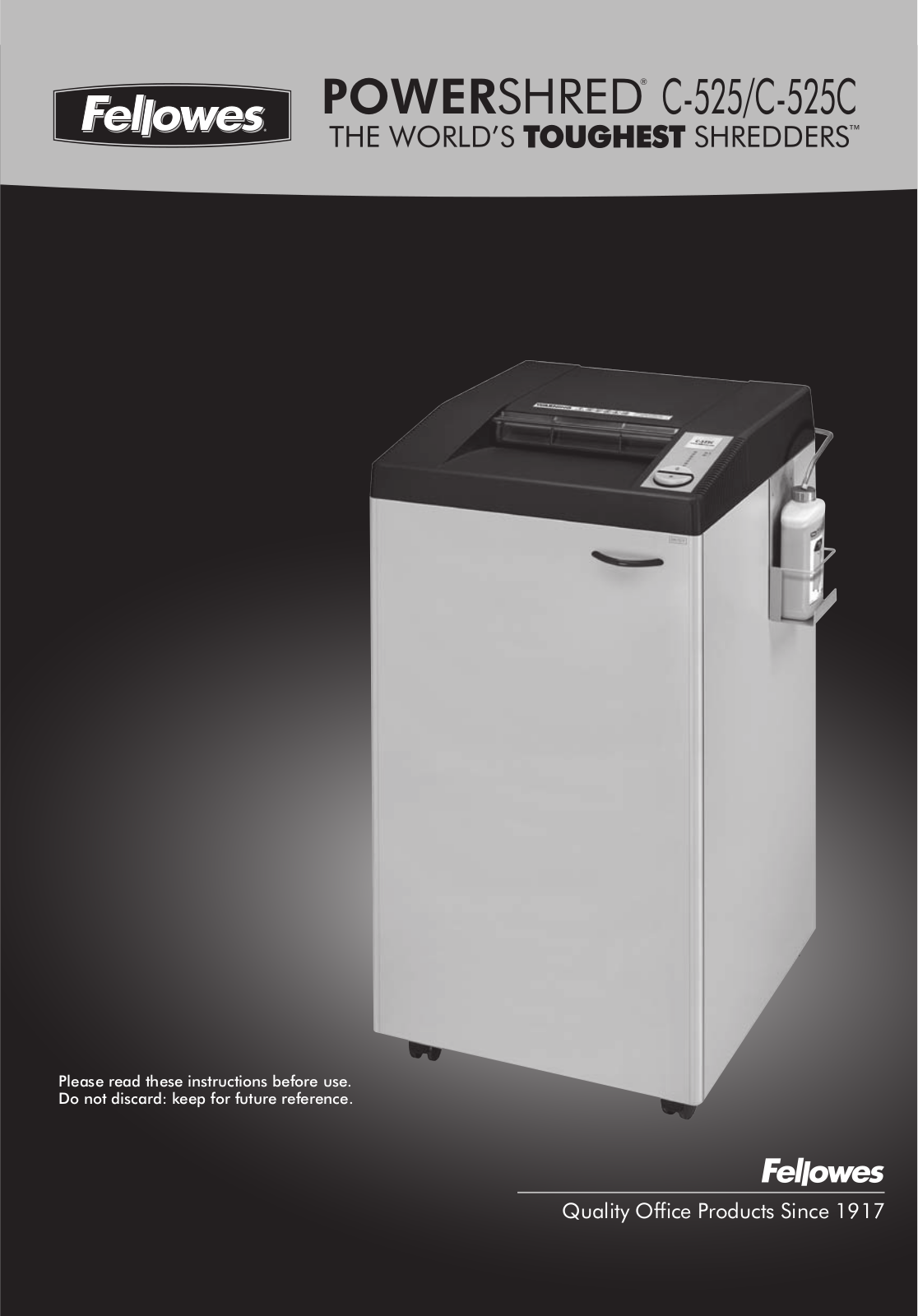 Fellowes C-525, C-525C User Manual