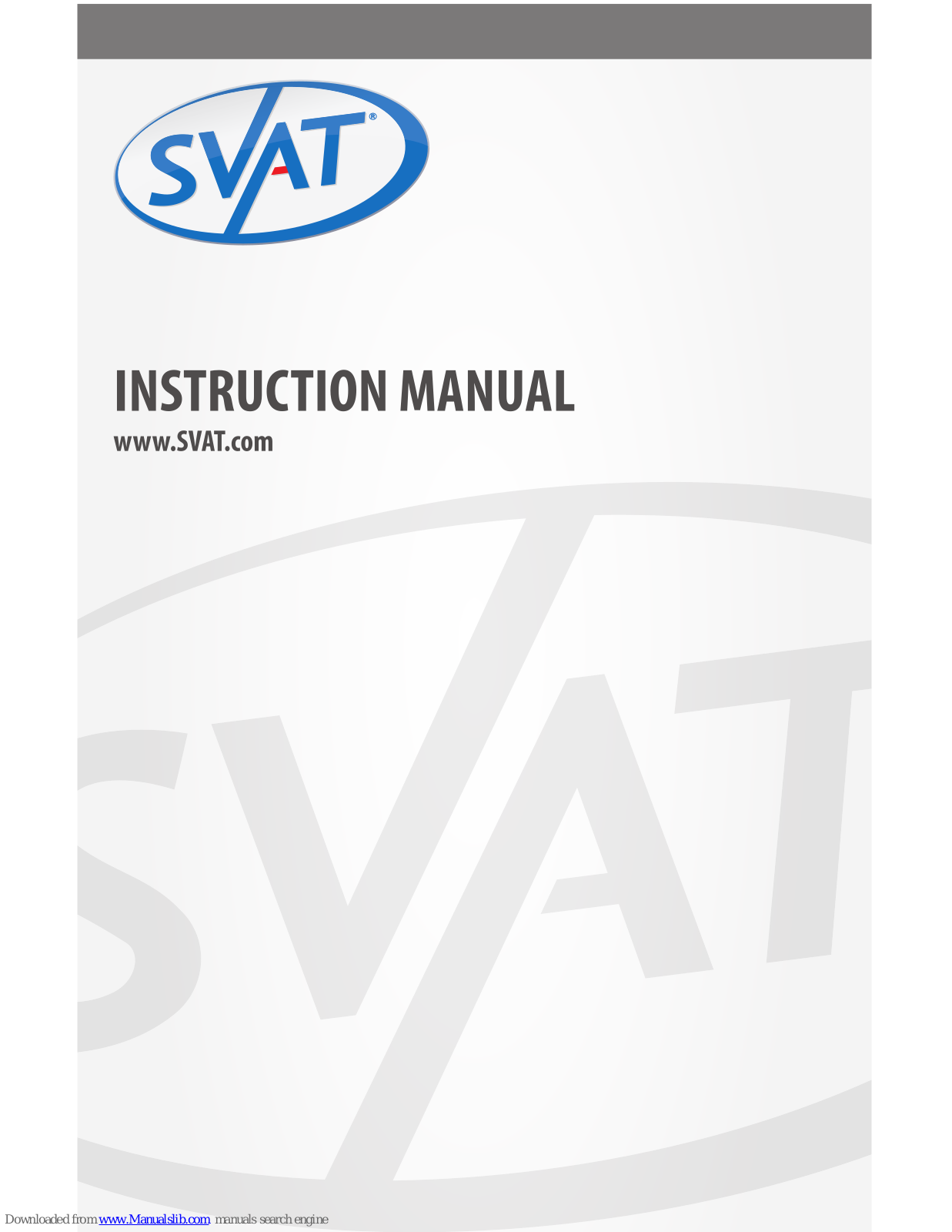 SVAT 11012, DVR Instruction Manual