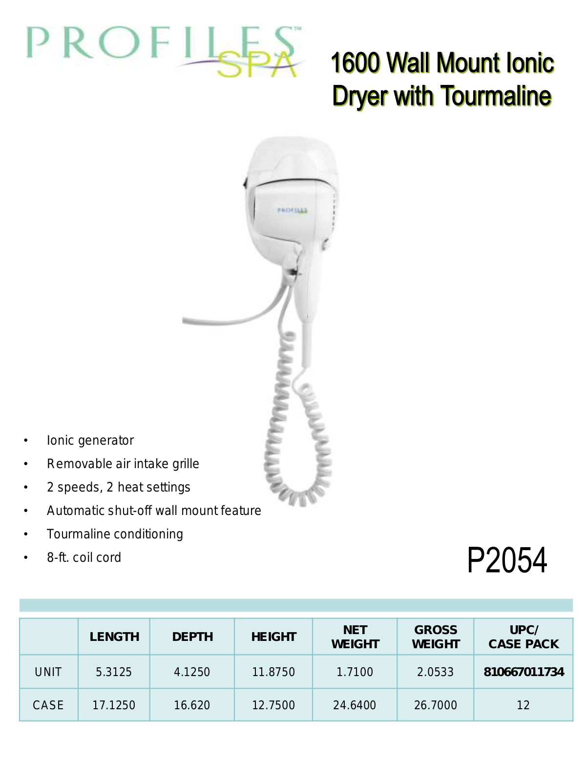 Belson P2054 DATASHEET