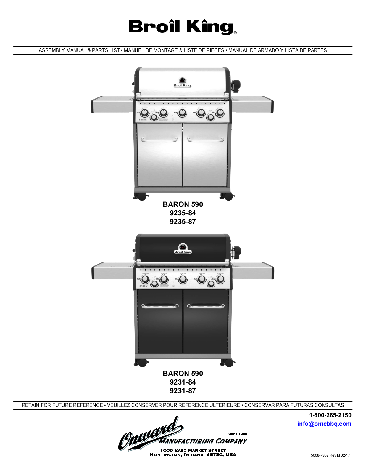 Broil King Baron S590 Service Manual