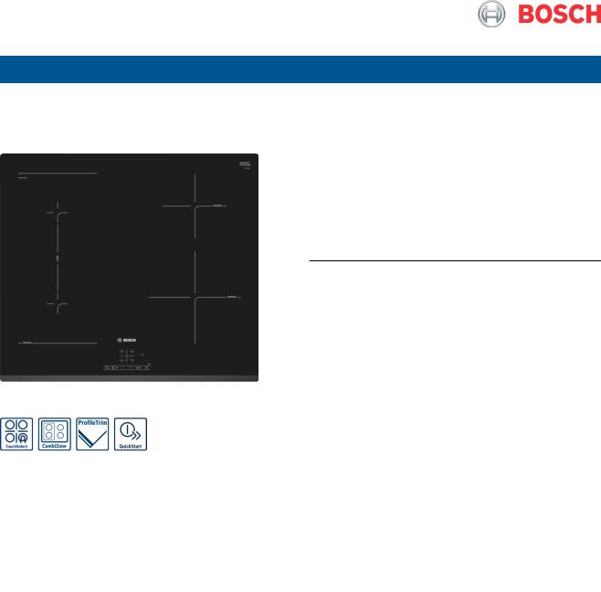 Bosch PWP631BF1B Product spec sheet