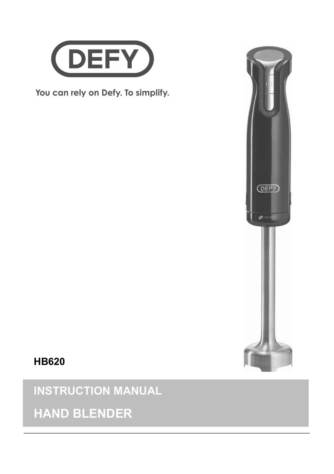 Defy HB620 User Manual