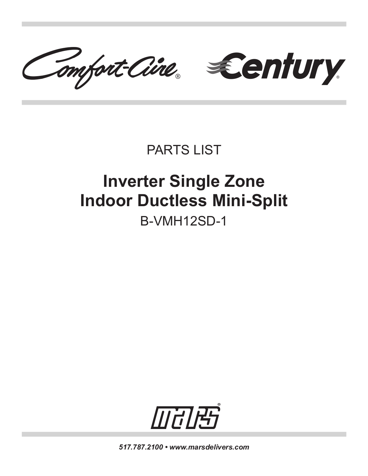 Comfort-aire B-vmh12sd-1 Owner's Manual