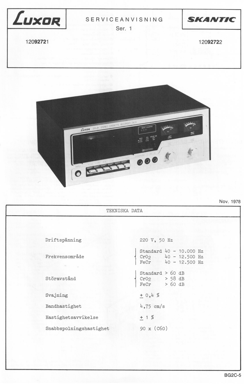 Luxor 9272 Schematic - ManualMachine.com