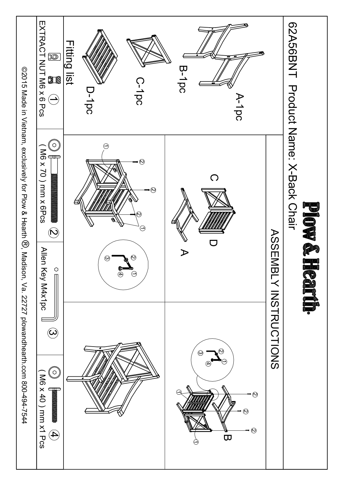 Plow & Hearth PLHE4342 Installation & Assembly - ManualMachine.com