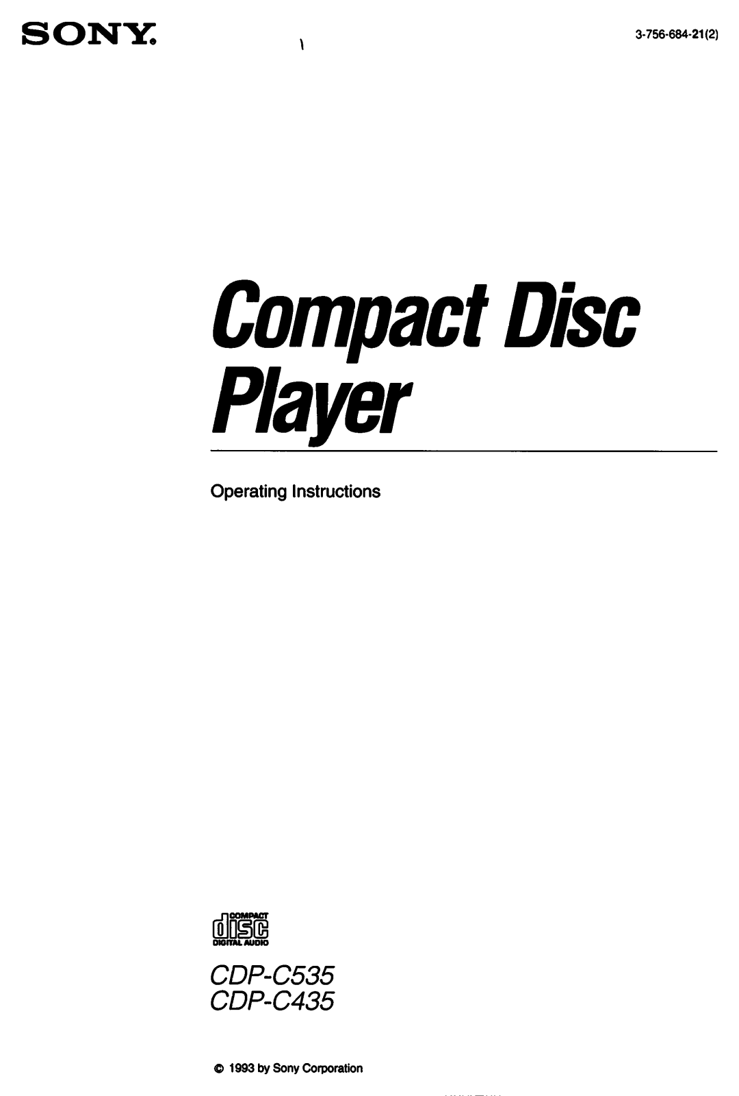 Sony CDP-C535 User Manual