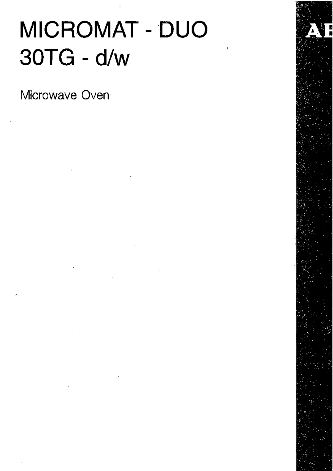 AEG MCD30TG-W User Manual