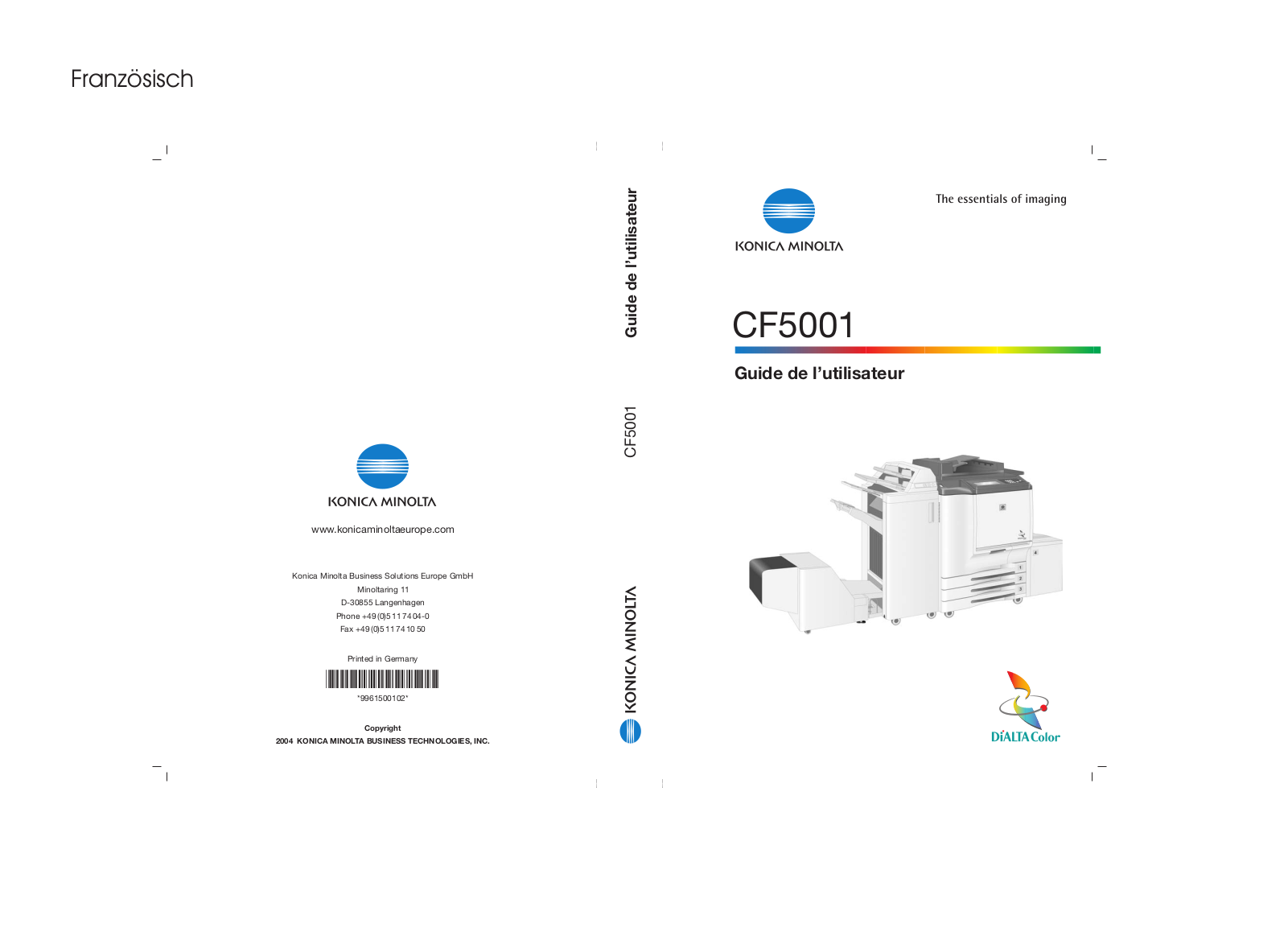 KONICA MINOLTA CF5001 02 User Manual