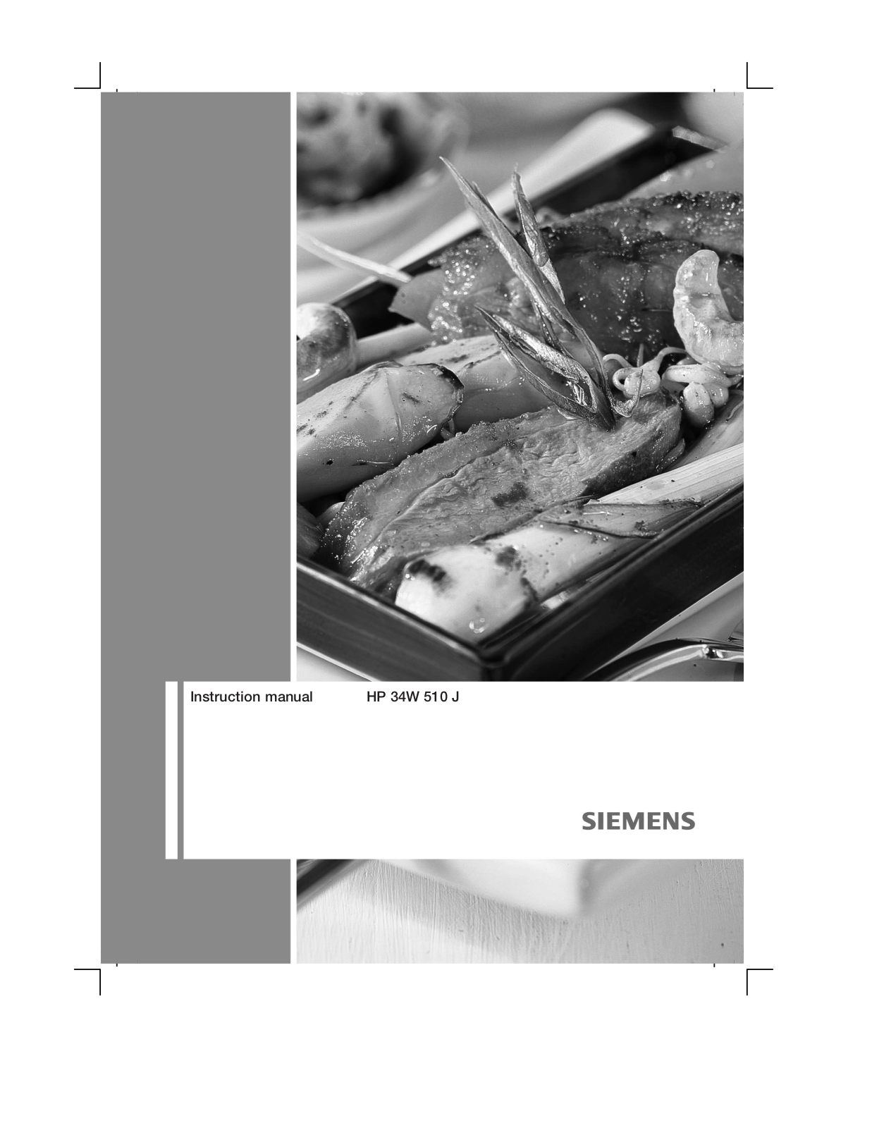 Siemens HP34W510J Instructions Manual