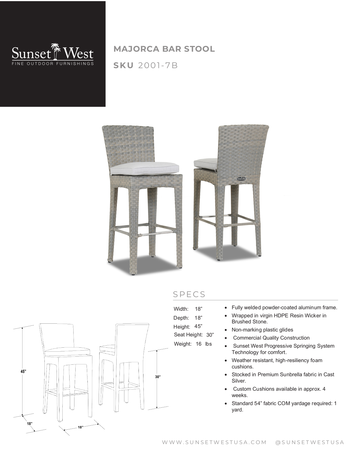 Sunset West XSW10012 Specifications - ManualMachine.com