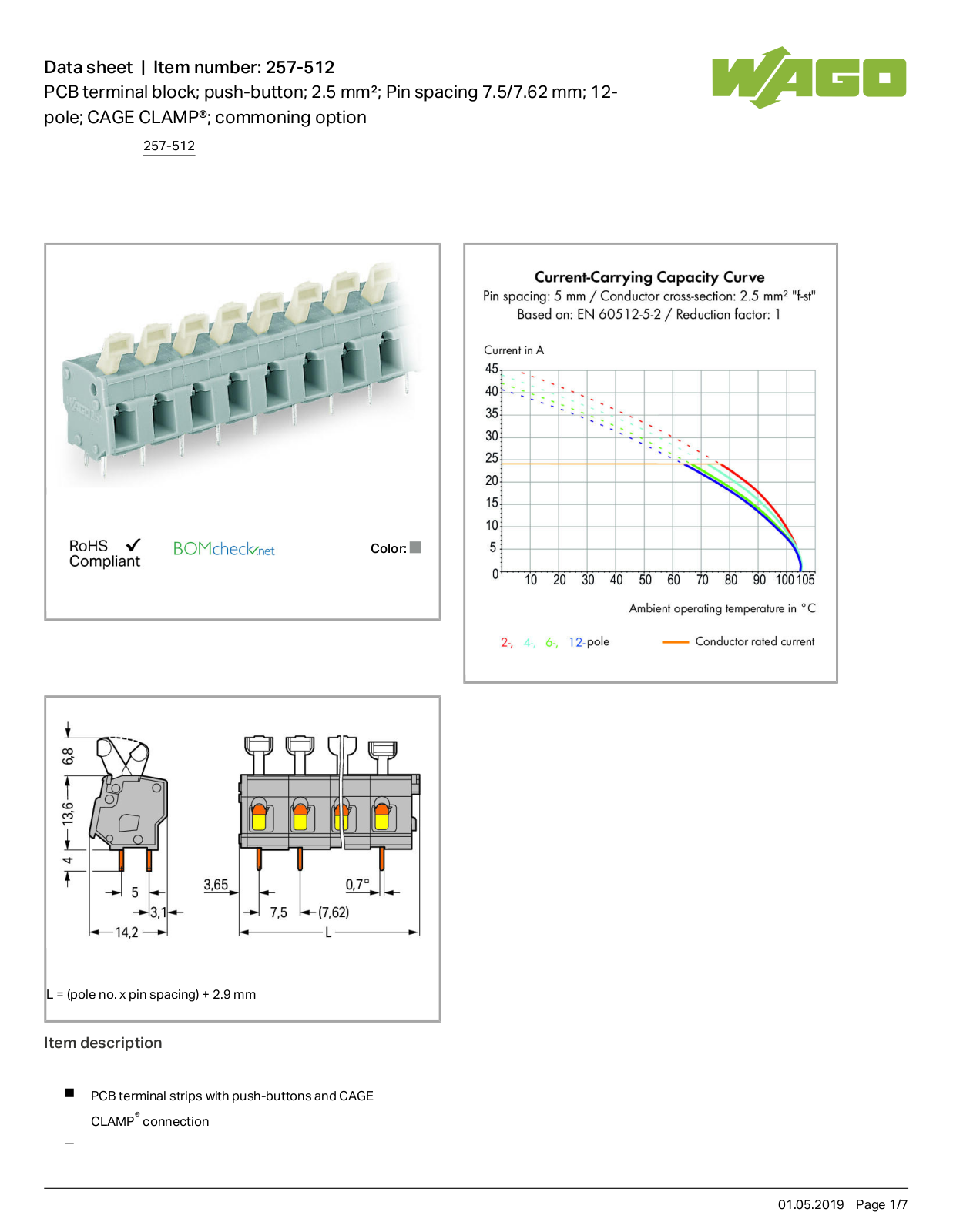 Wago 257-512 Data Sheet