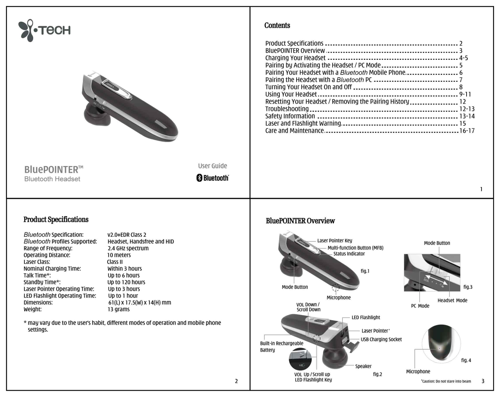 i.Tech BluePointer User Manual