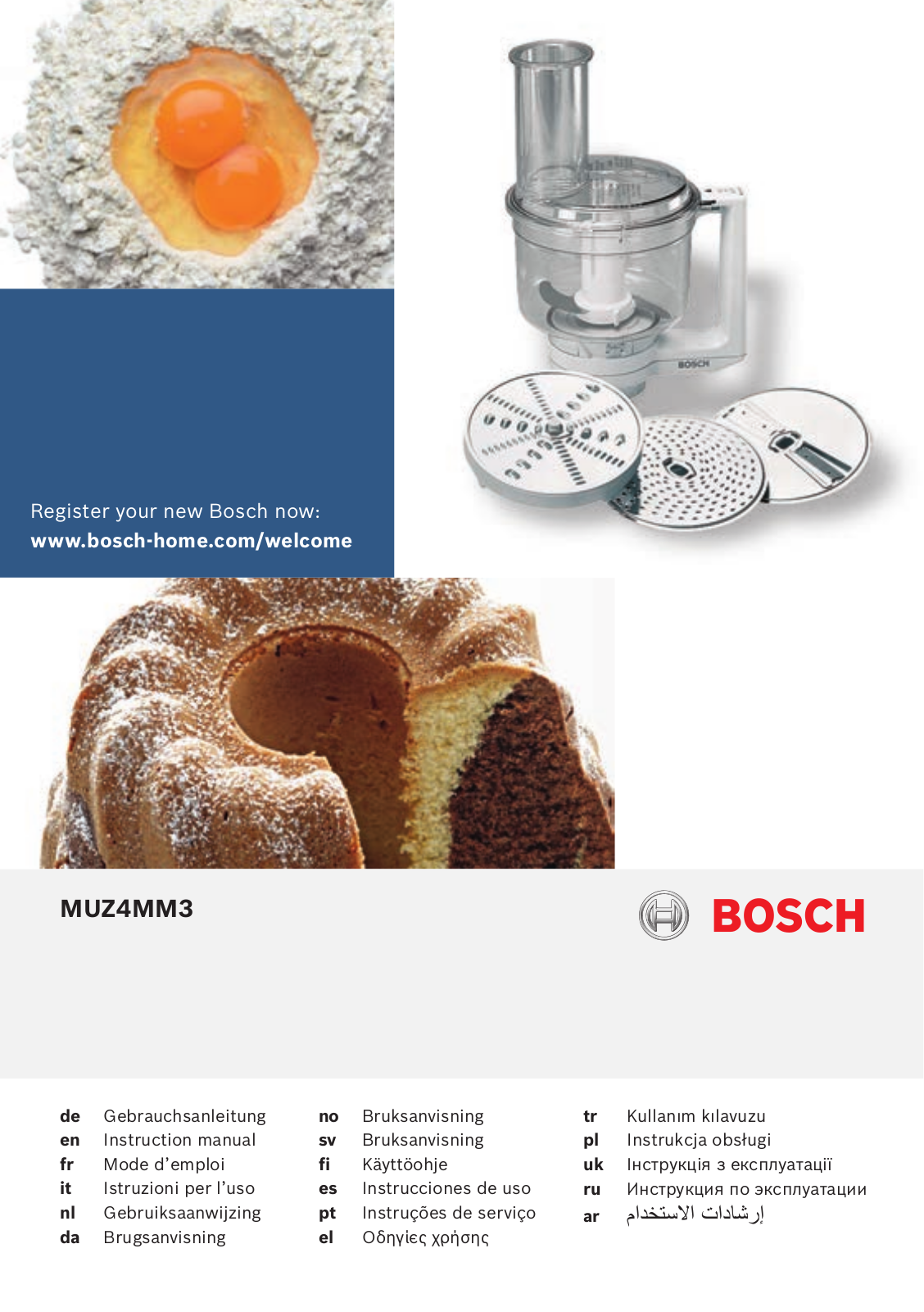 Bosch MUZ4MM3 operation manual