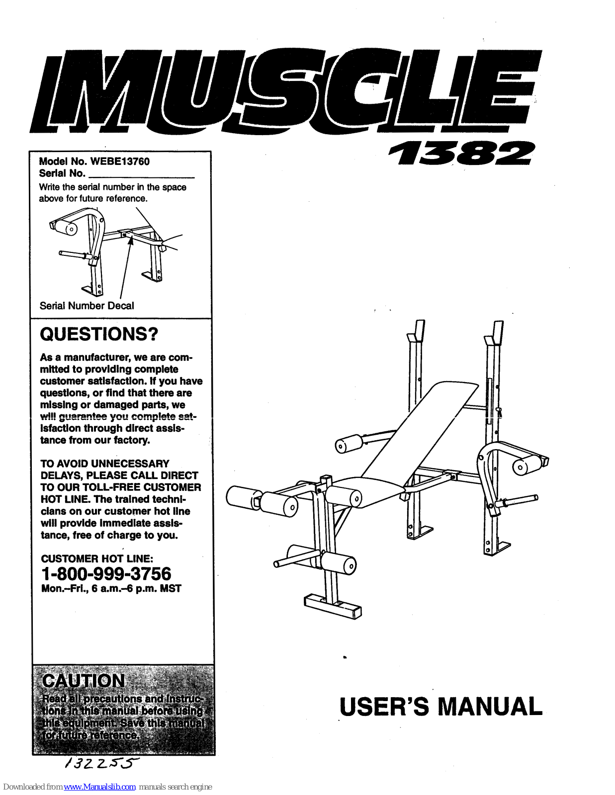 Weider WEBE13760 User Manual