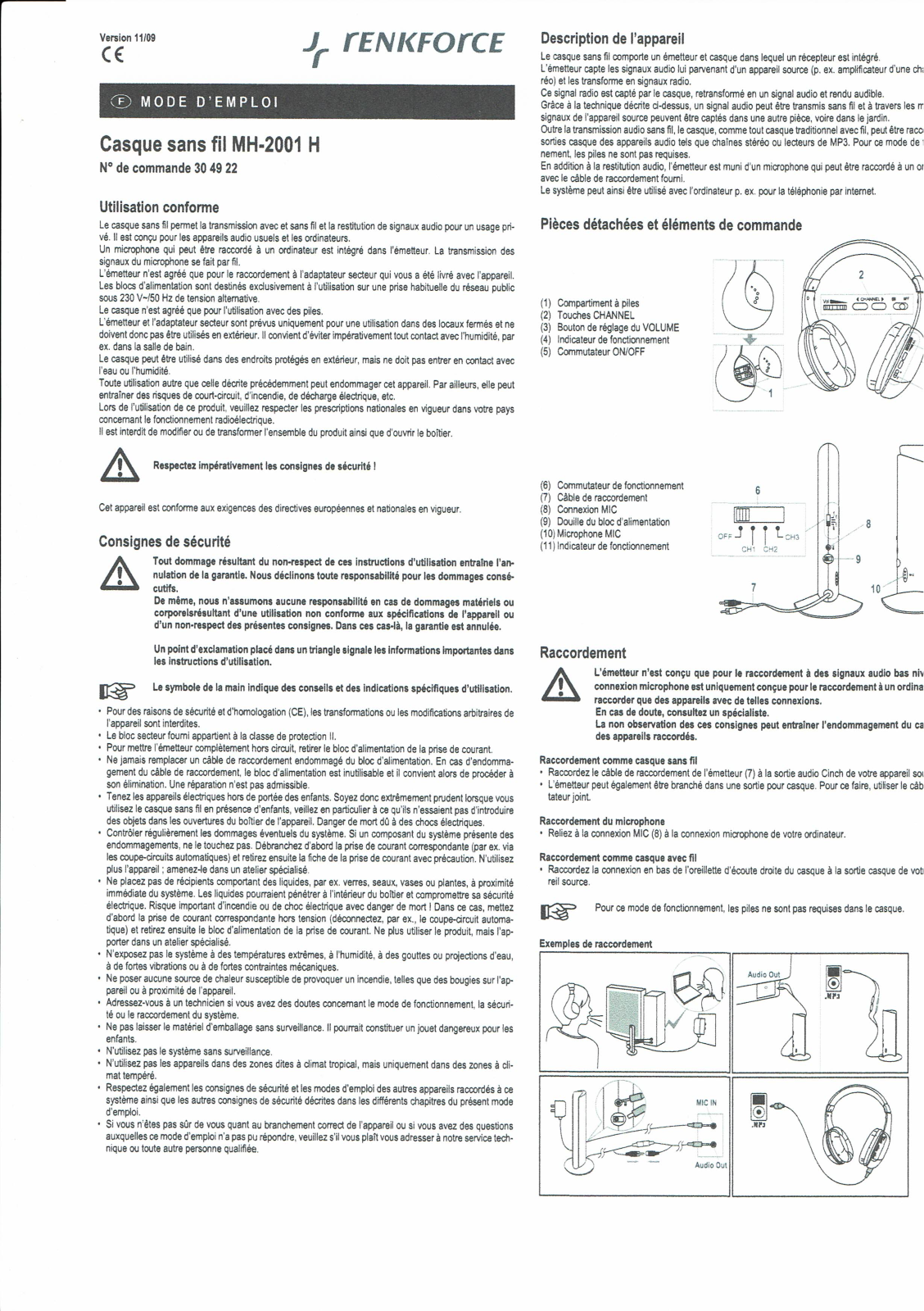 M-AUDIO MH-2001 User Manual