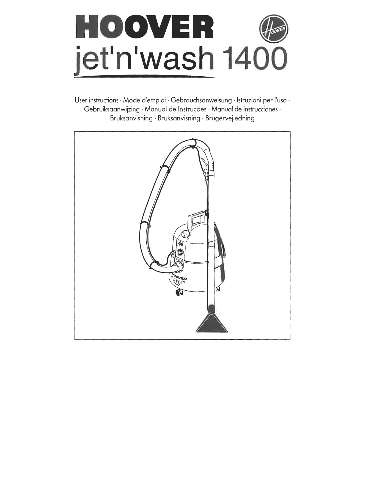 HOOVER JET N WASH 1400 User Manual