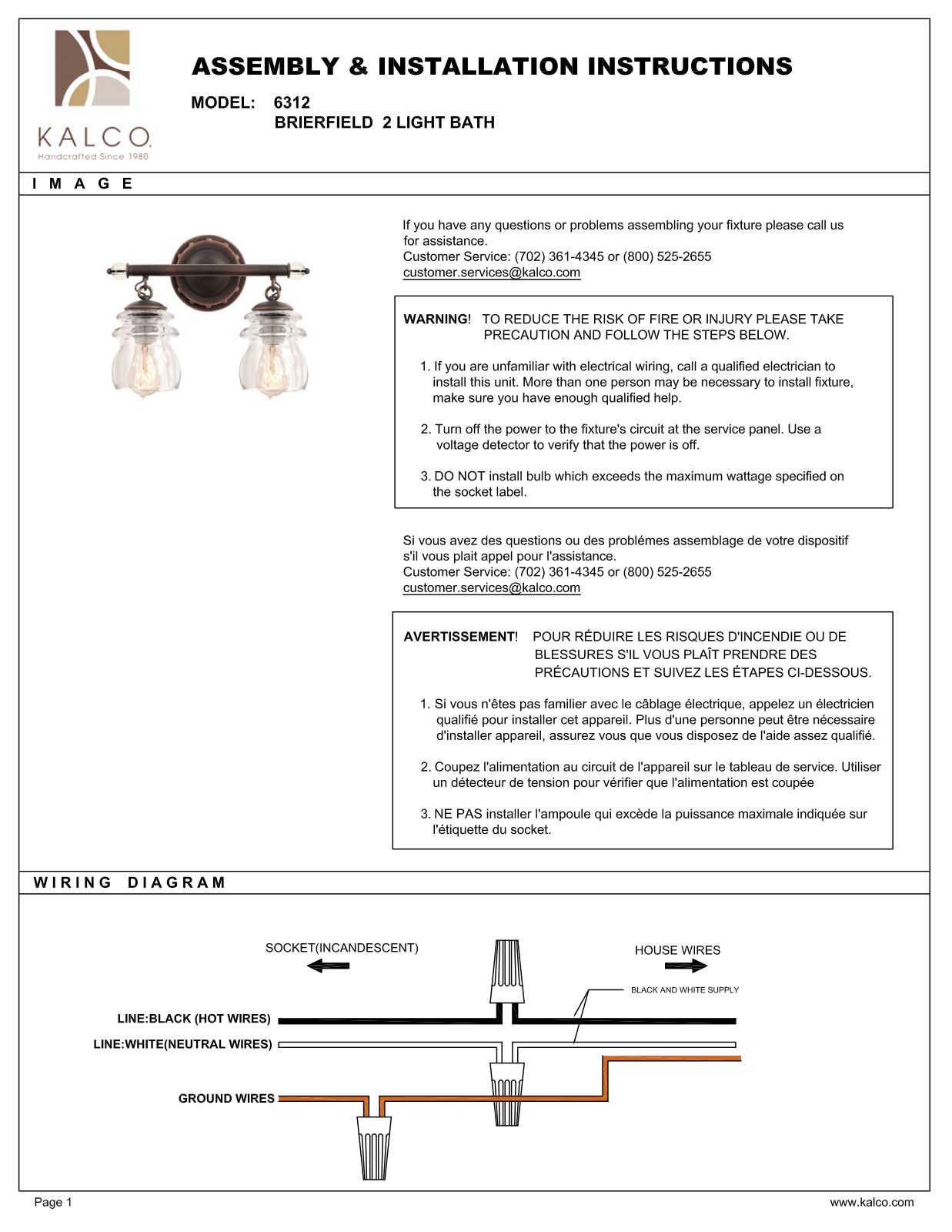 Kalco 6312PS Assembly Guide - ManualMachine.com