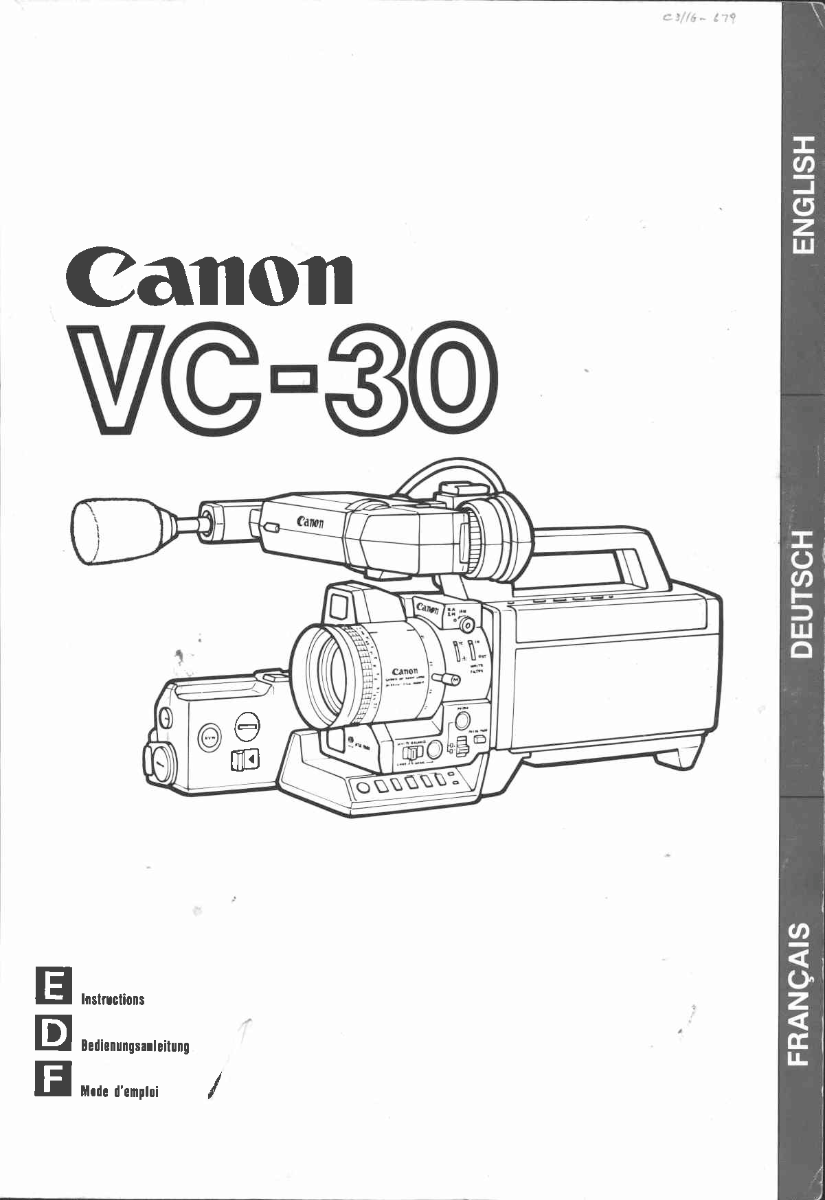 Canon VC 30 User Manual
