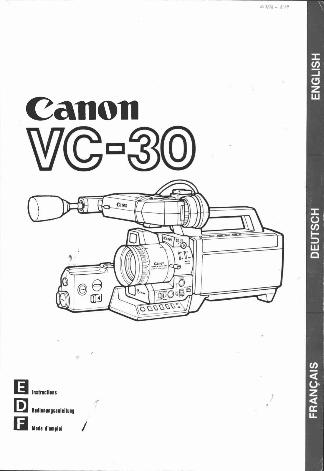 Canon VC 30 User Manual