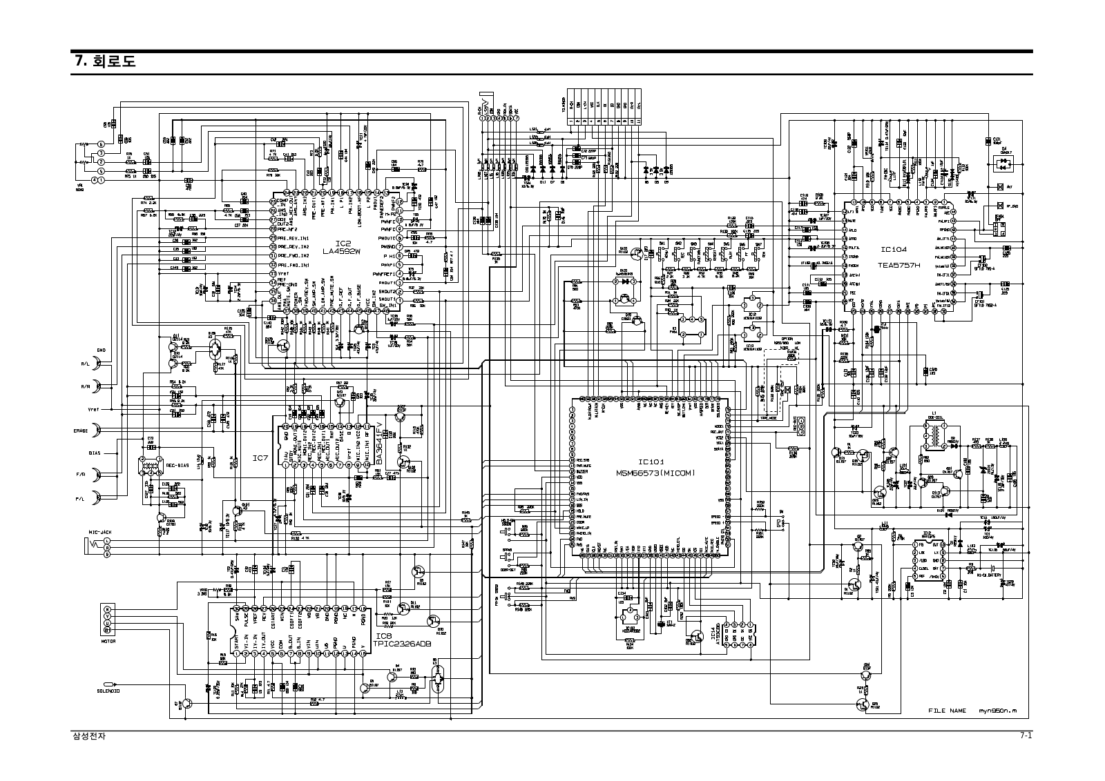 SAMSUNG MY-N9500, MY-650, MY-N350 Schematics