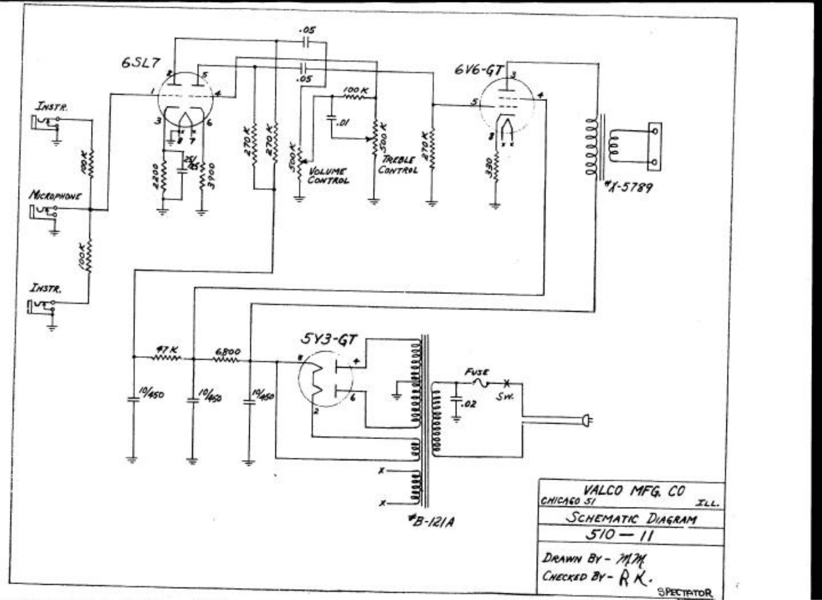 Supro ValcoSpectator1950 Schematic - ManualMachine.com