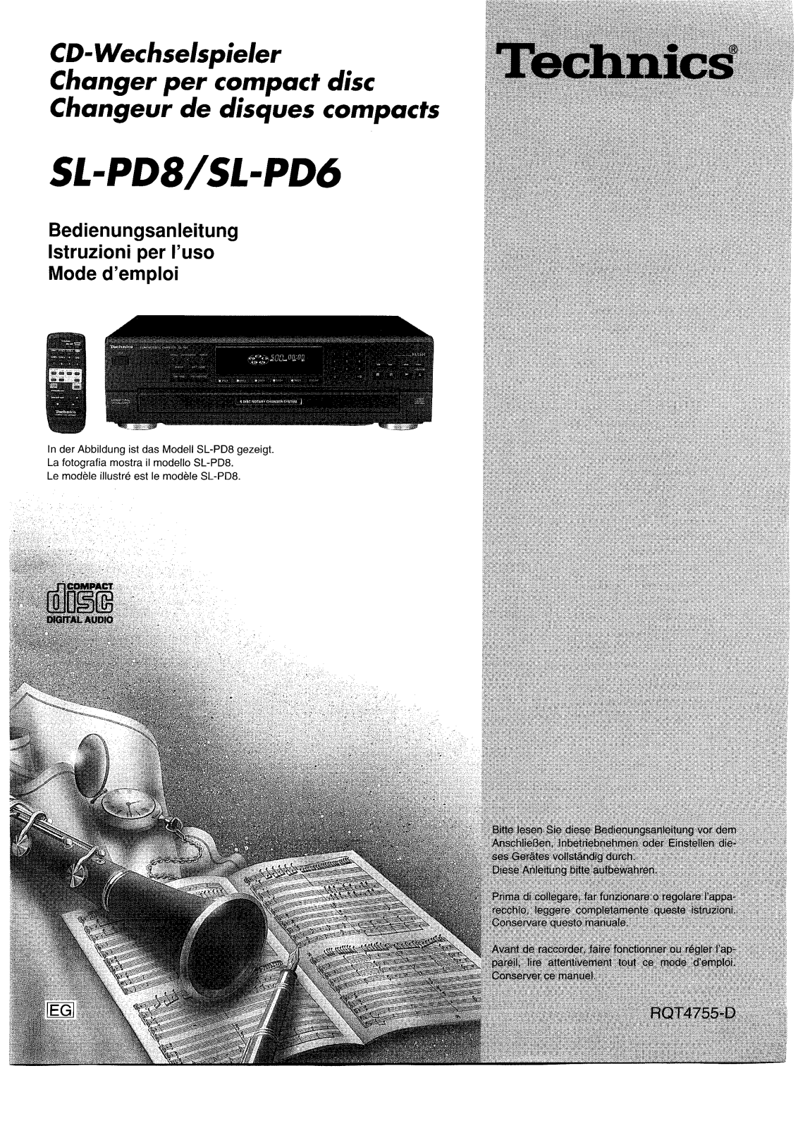 PANASONIC SL-PD6, SL-PD8 User Manual