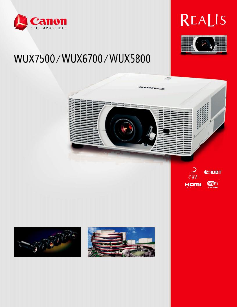 Canon REALiS WUX7500, REALiS WUX6700, REALiS WUX5800 Data Sheet