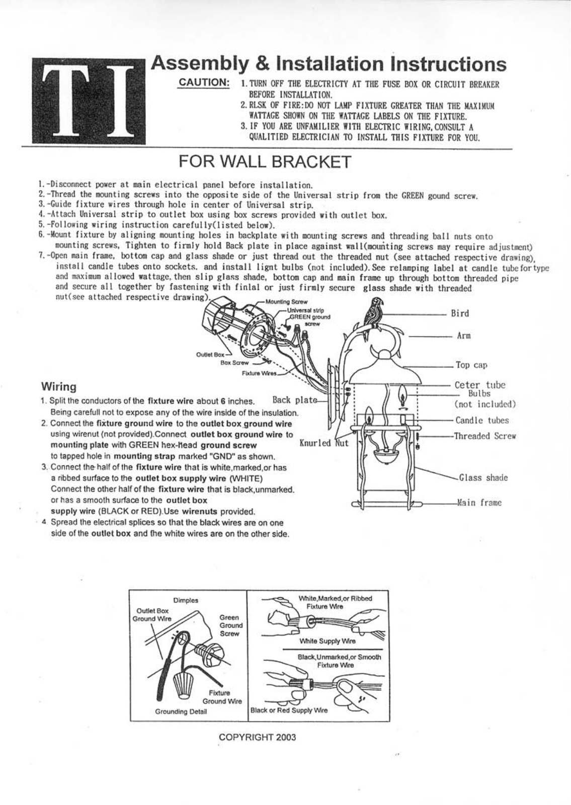 Triarch 75141 User Manual