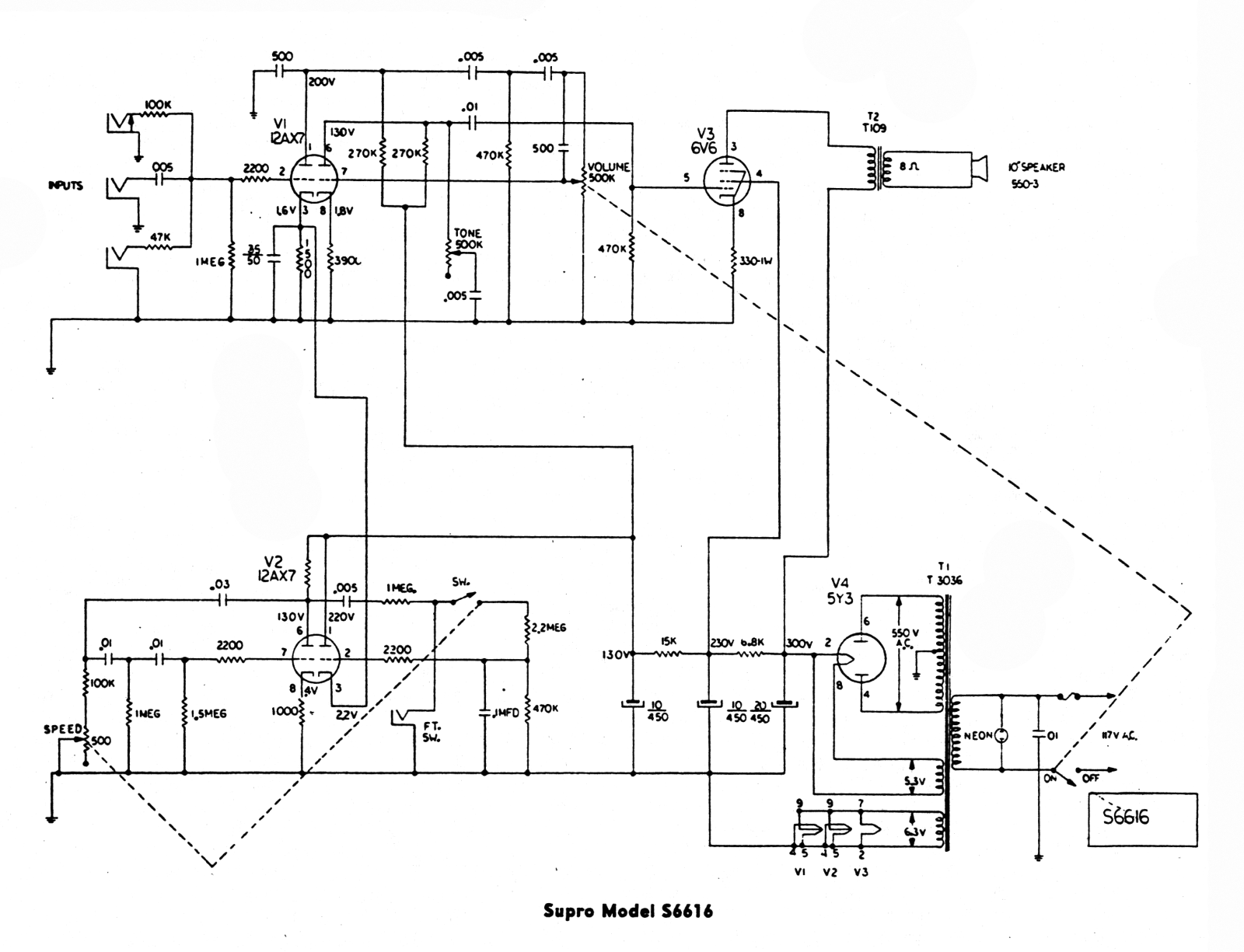 Supro s6616 schematic