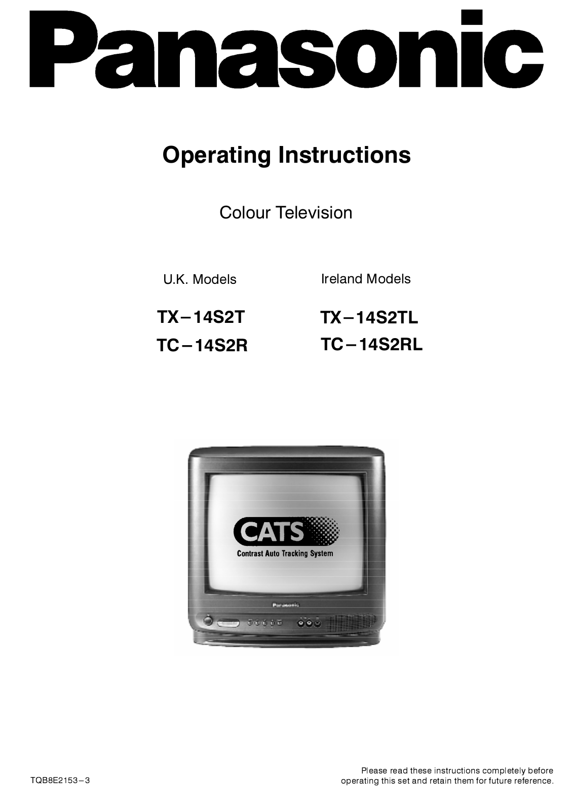 Panasonic TX-14S2T, TC-14S2R User Manual