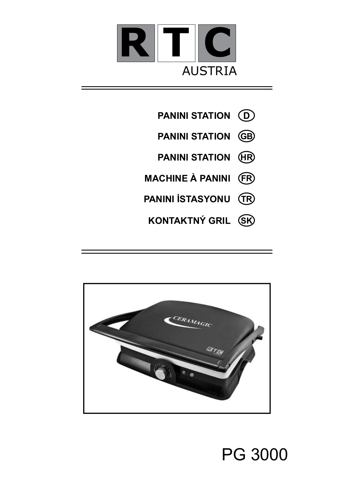 RTC PG 3000 Operating Manual