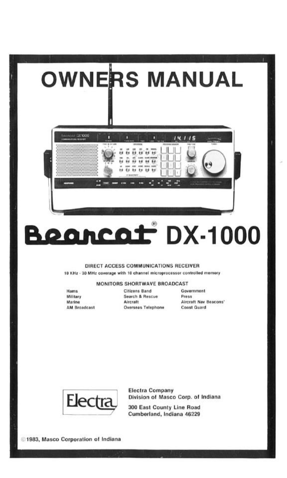 Bearcat DX-1000 User guide - ManualMachine.com