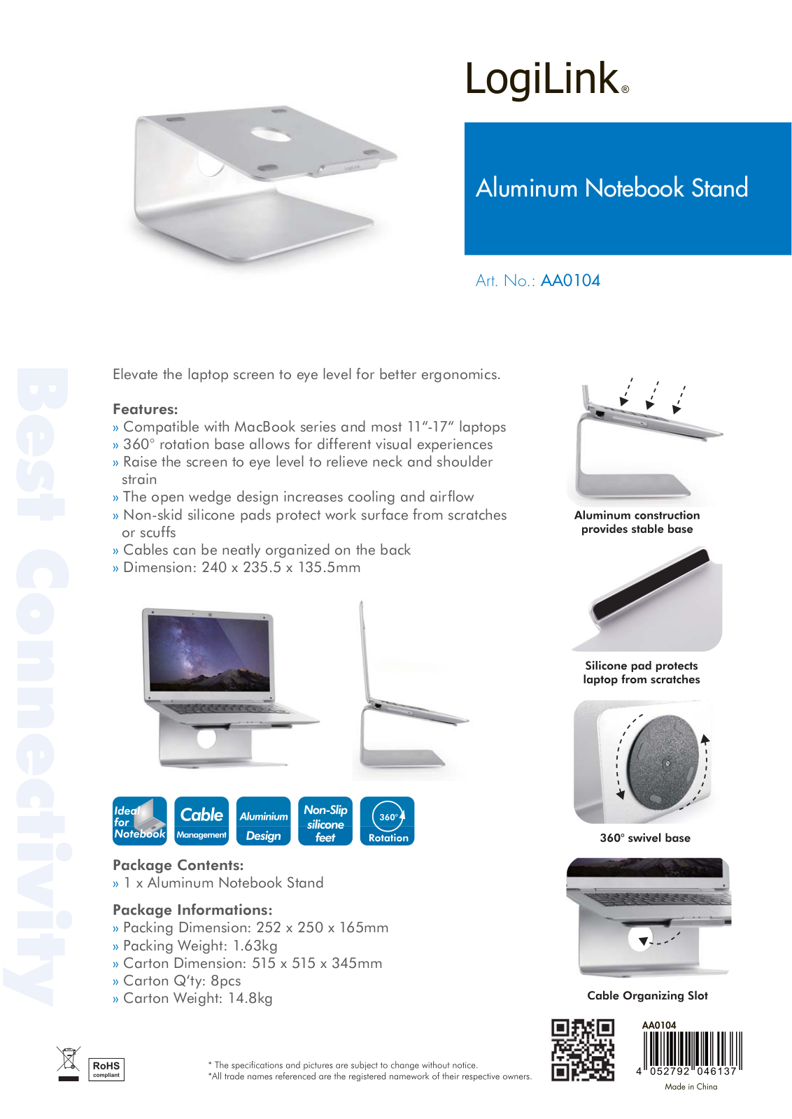 Logilink ICA-TBL104 Datasheet - ManualMachine.com